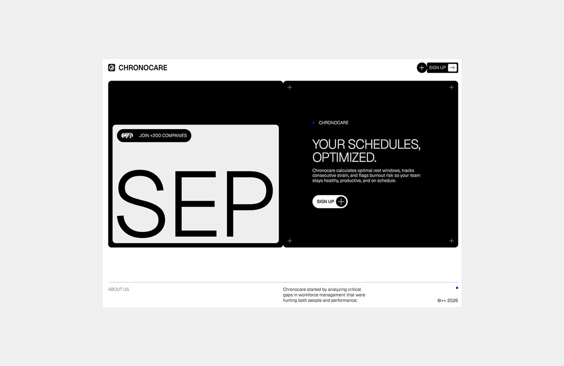 Designed ChronoCare, a scheduling optimization SaaS that helps users take control of their time. Focused on clarity and seamless flow, the product combines intelligent scheduling logic with a polished, animation-driven interface for an efficient user experience.